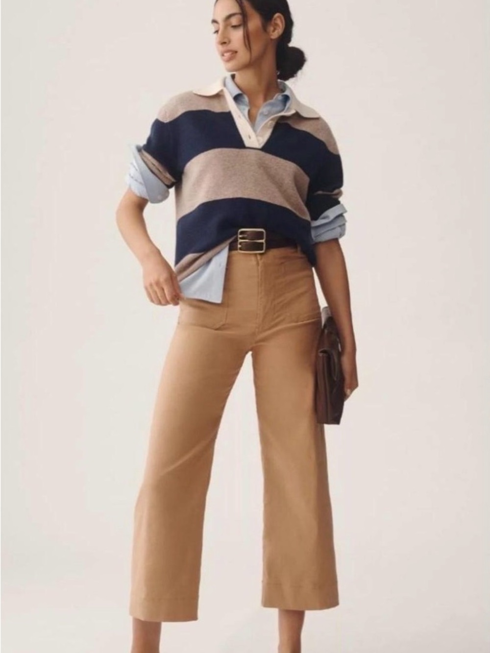 Maeve / Anthropologie The Colette Wide Leg Cropped Pants